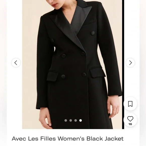 ‼️SALE‼️ Avec Les Filles Black structure jacket - Picture 3 of 6
